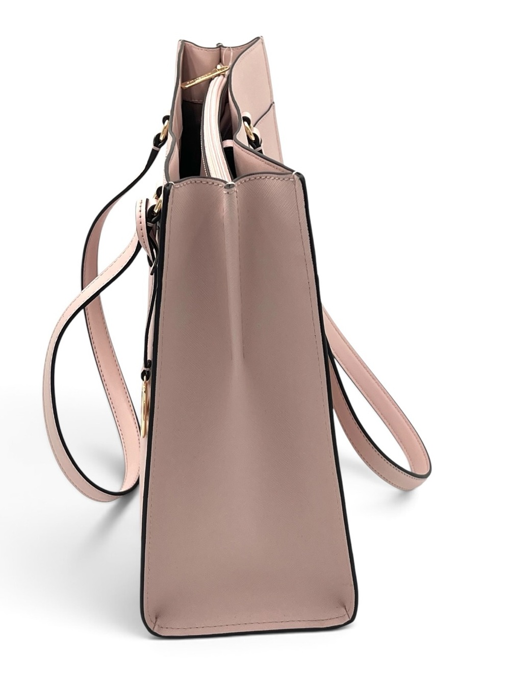 NWT Michael Kors Jet Set Travel Large Saffiano Leather Tech Pocket Tote Bag Pink - Picture 5 of 12
